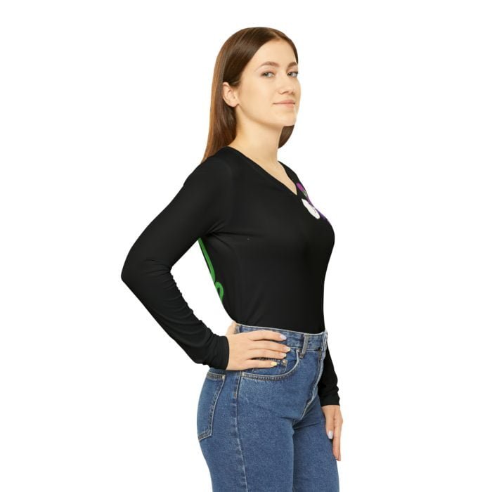 Women's Long Sleeve V-neck Shirt - Image 6