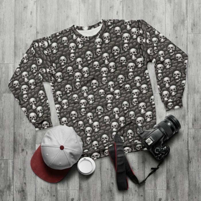 Unisex Skull Sweatshirt - Image 5